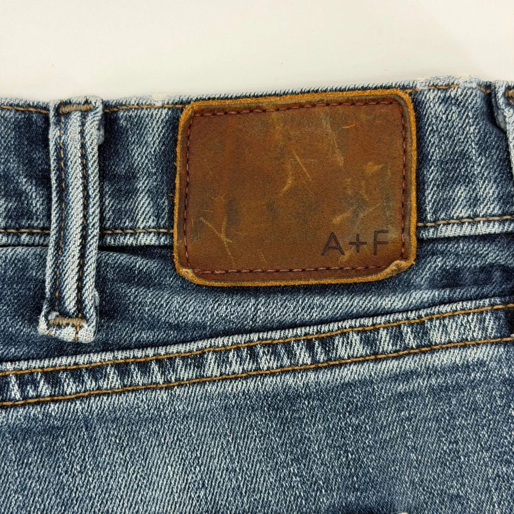 Abercrombie & Fitch Kilby Boot Jeans Mens 38x32 Blue Stretch Medium Wash Denim